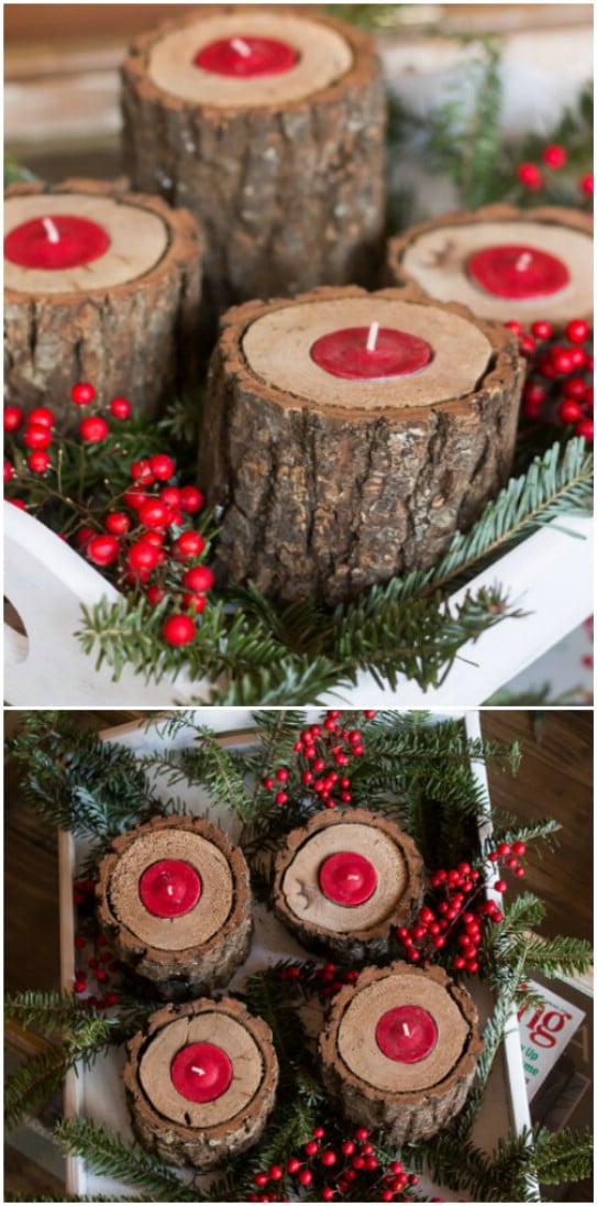 15 Beautiful DIY Recycled Wood Christmas  Decorations