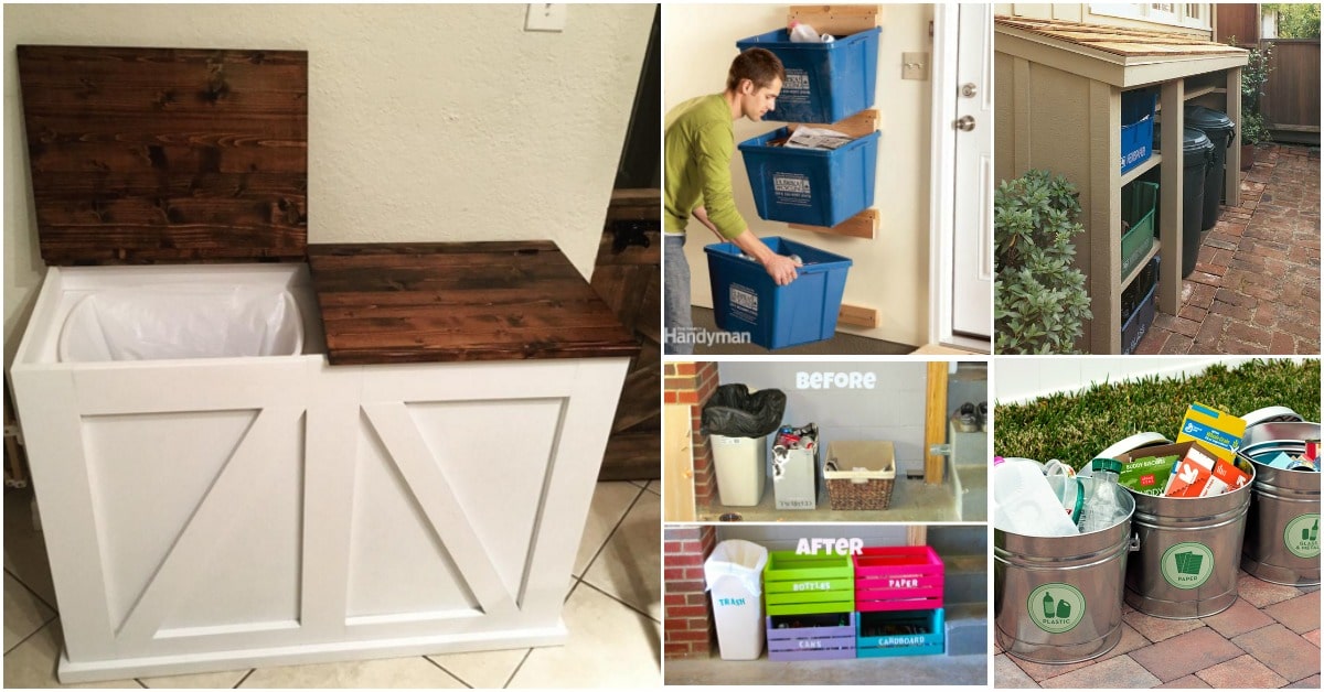 20 DIY Home Recycling Bins That Help You Organize Your Recyclables