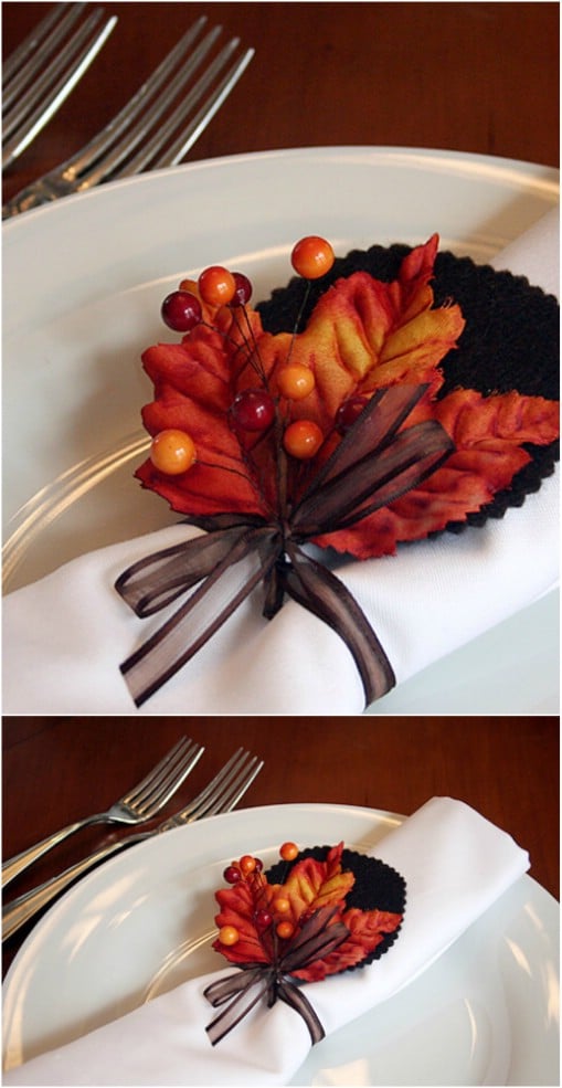 Thanksgiving Dinner Table Decor: 16 DIY Napkin Ring Ideas