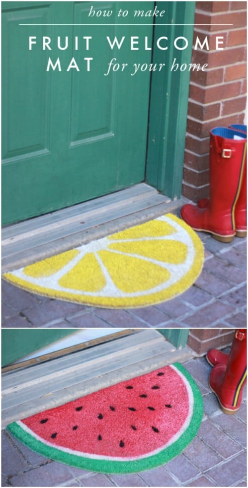 14 DIY Welcome Mats That Will Jazz Up Your Front Porch