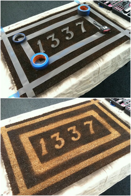 14 DIY Welcome Mats That Will Jazz Up Your Front Porch