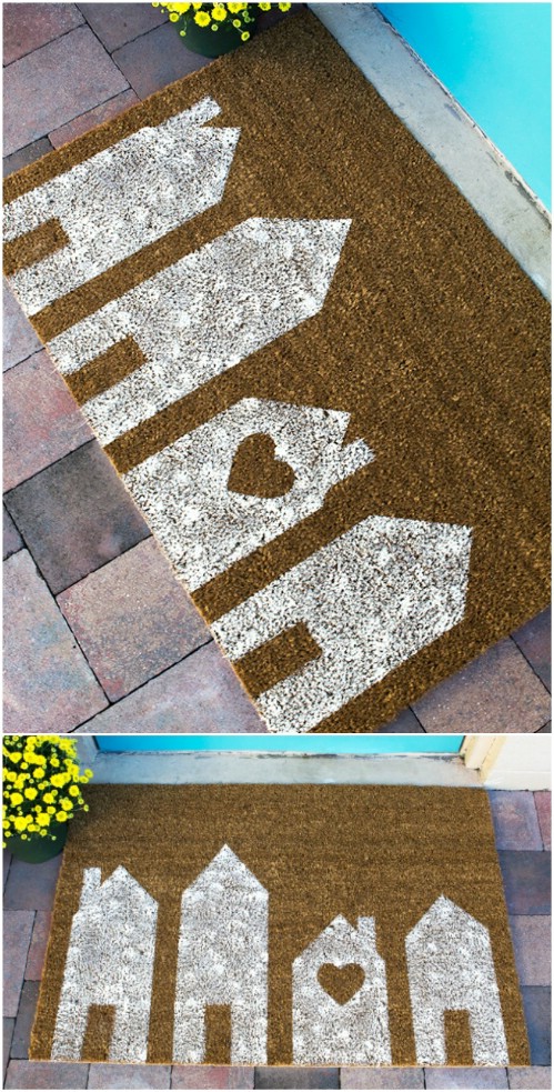 14 DIY Welcome Mats That Will Jazz Up Your Front Porch