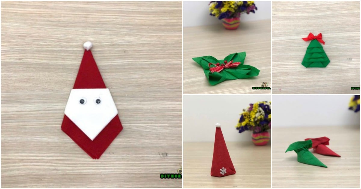 5 Festive DIY Christmas Napkin Designs With Simple Video 