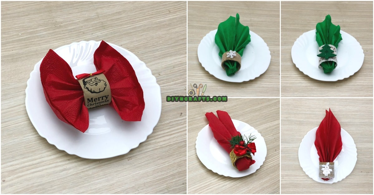 How to Make 5 Festive Holiday Napkin Rings In Under 2 Minutes DIY