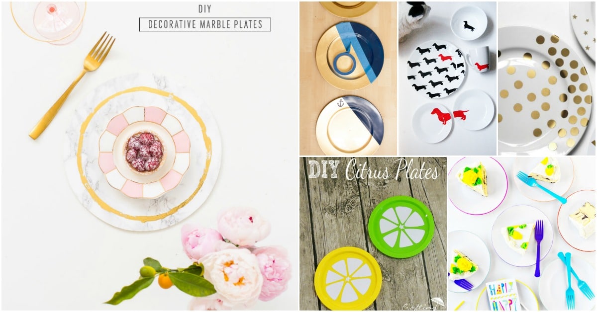 25 DIY Decorative Plates That Give Your Dishes A Hand Painted Look