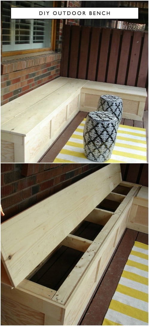 DIY Garden Projects: 14 Outdoor Bench Ideas You Can Build It Yourself