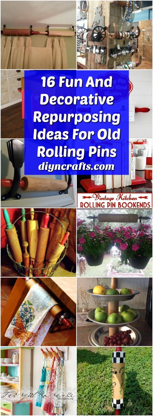 16 Fun And Decorative Repurposing Ideas For Old Rolling Pins DIY & Crafts