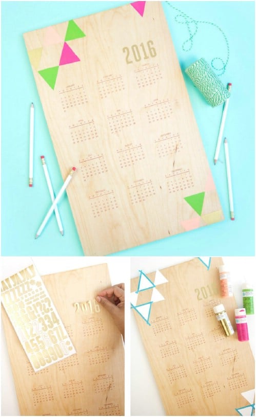 17 DIY Calendar Ideas To Start The New Year Organized