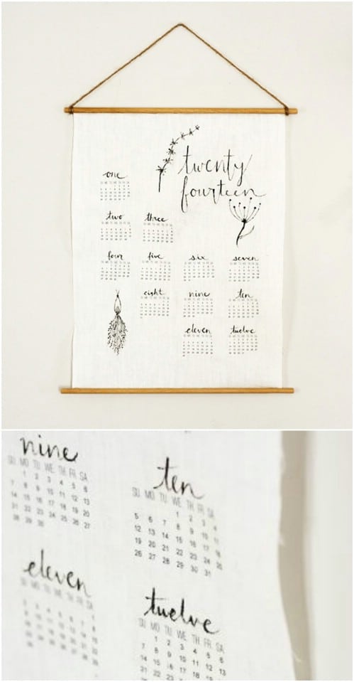 17 DIY Calendar Ideas To Start The New Year Organized