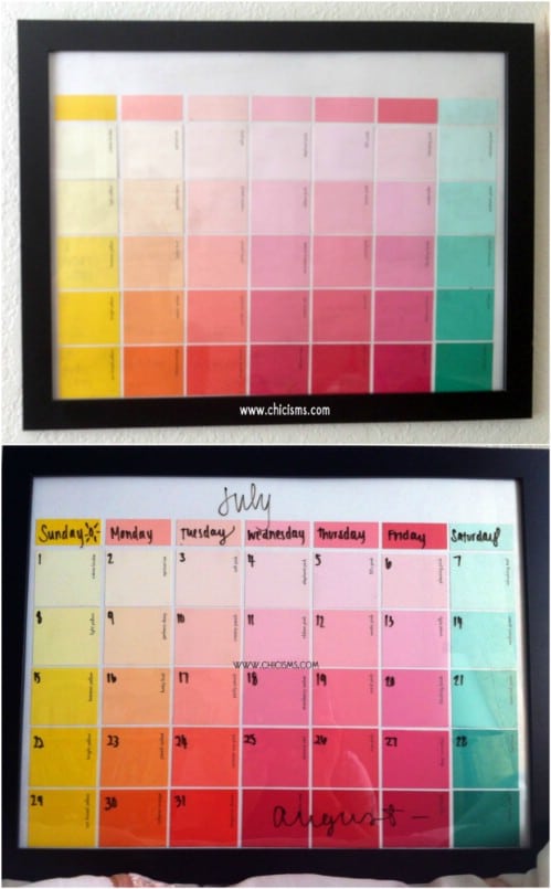 17 DIY Calendar Ideas To Start The New Year Organized