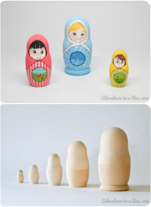 Educational Wooden Nesting Dolls