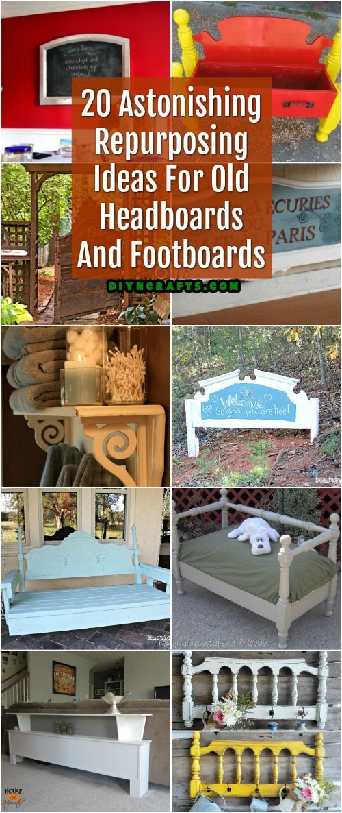 20 Astonishing Repurposing Ideas For Old Headboards And Footboards Monster dolls fabric scrap sew sewing tutorial square craftgossip