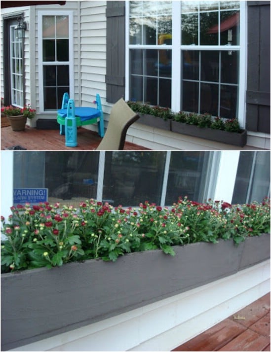 15 DIY Window Flower Box Planters