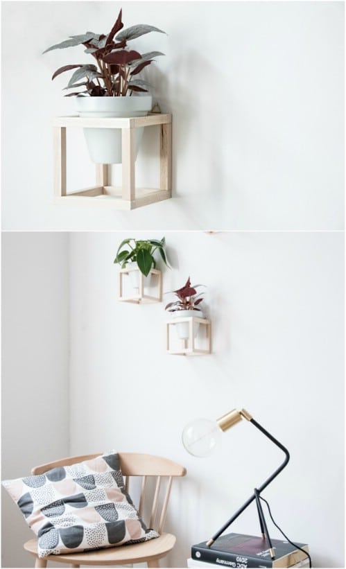 DIY Wooden Hanging Wall Planters