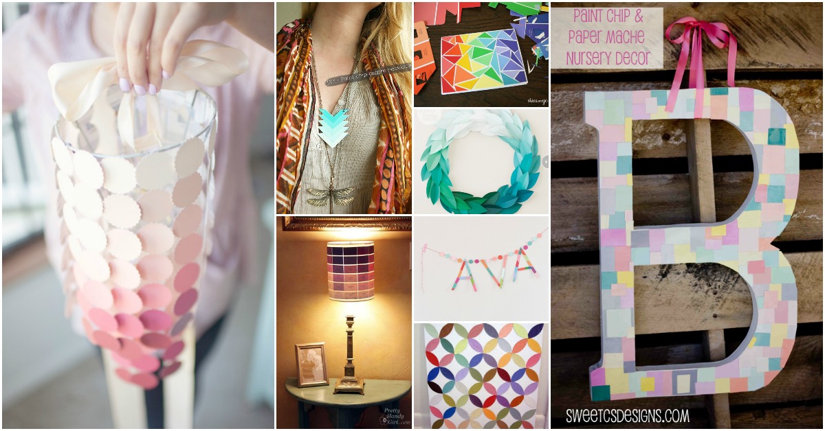 25 Brilliant Paint Chip Crafts For Home Decor And More DIY & Crafts