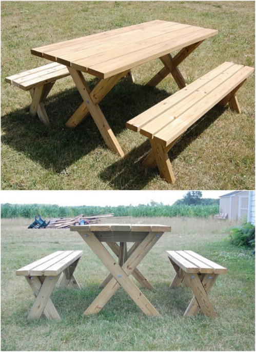 18 Rustic DIY Picnic Tables for an Entertaining Summer ...