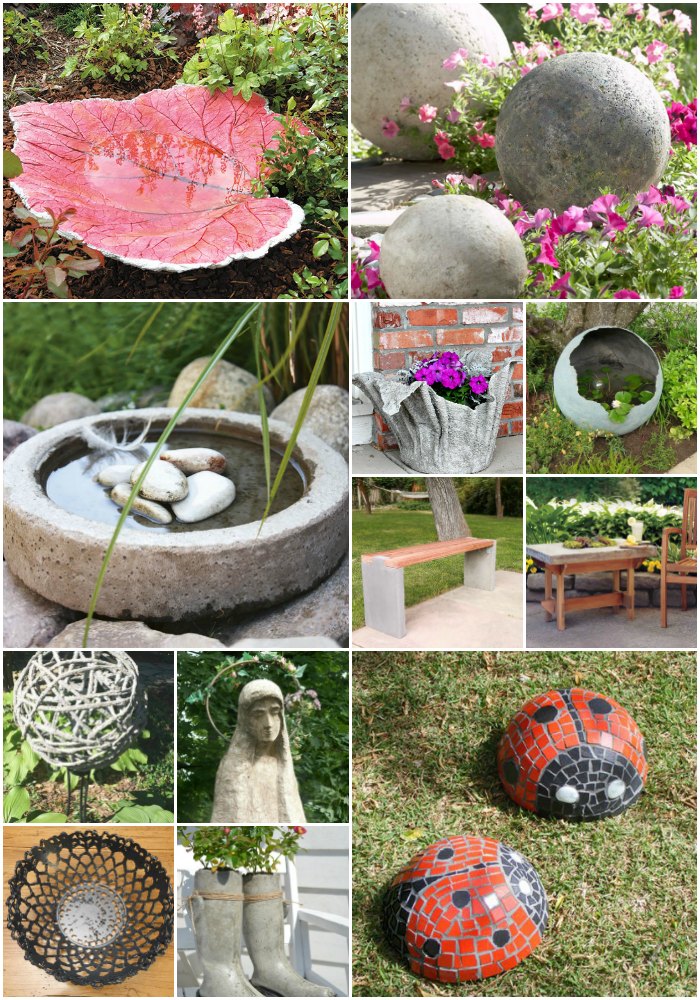 15 Near Genius DIY Concrete Ornaments That Add Beauty To Your Garden