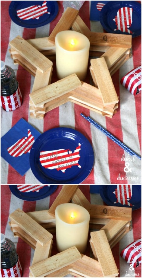 16 DIY Rustic Wooden Fourth Of July Decor Ideas - Style Motivation