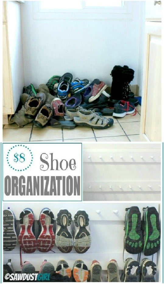 20 Outrageously Simple DIY Shoe Racks And Organizers You’ll Want To