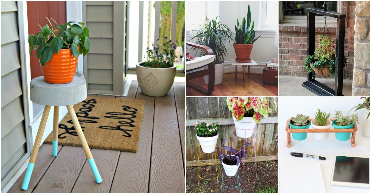10 Easy DIY Outdoor Plant Stands To Show Off Those Patio 
