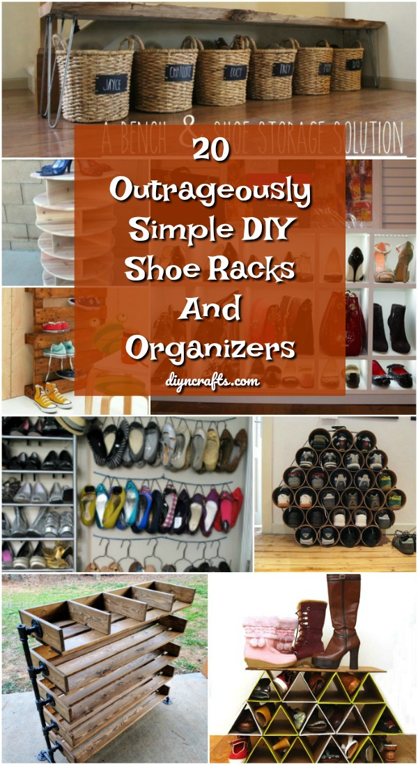 20 Outrageously Simple DIY  Shoe  Racks  And Organizers You 