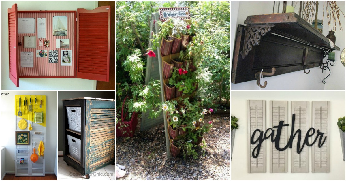 20 Rustic Shutter Repurposing Projects to Add Style to Your Home DIY