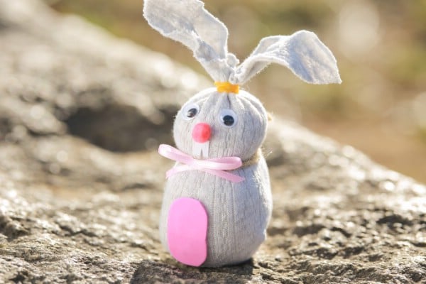 How to Make a Rice Filled Sock Easter Bunny - DIY & Crafts