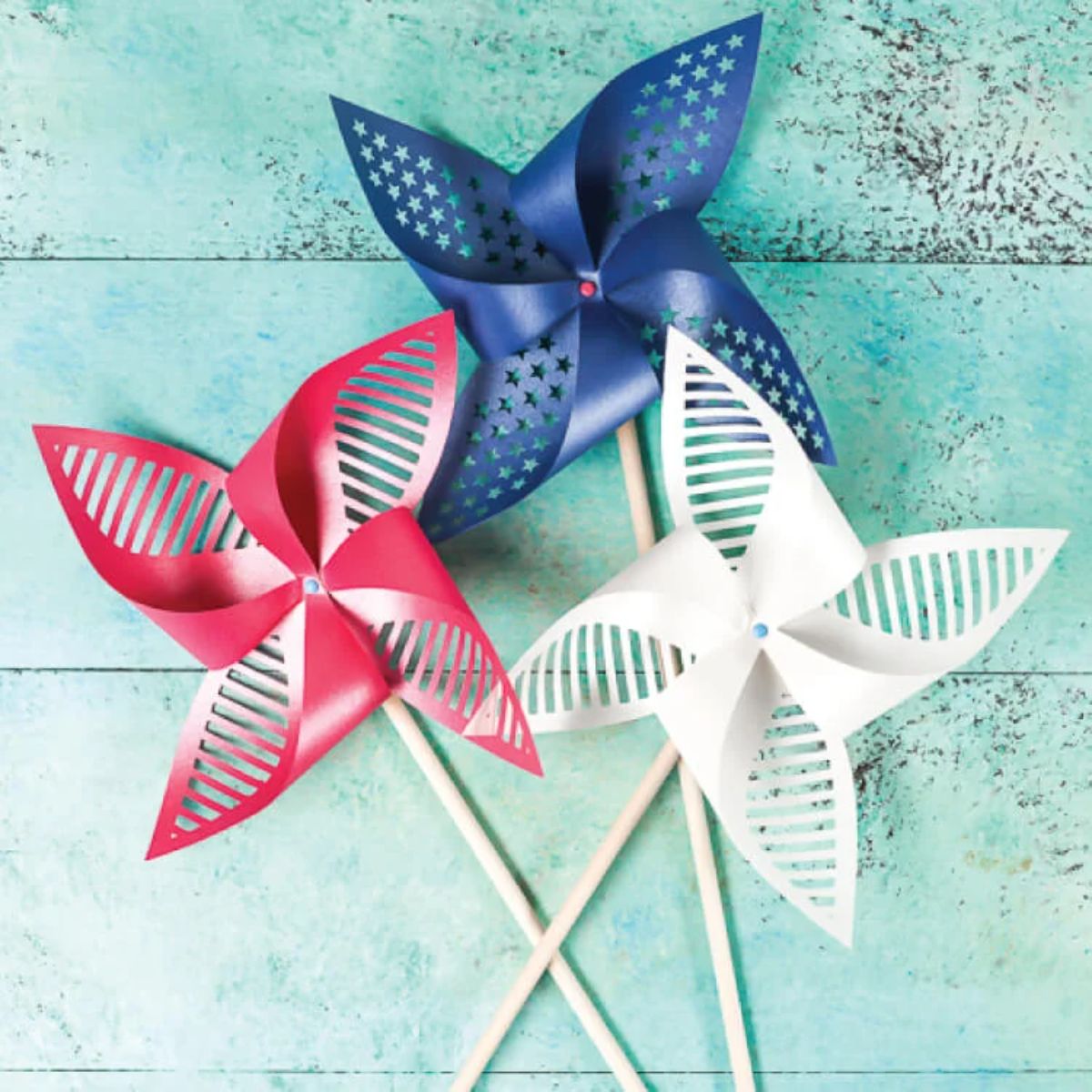 Patriotic Pinwheels for Cricut & Silhouette