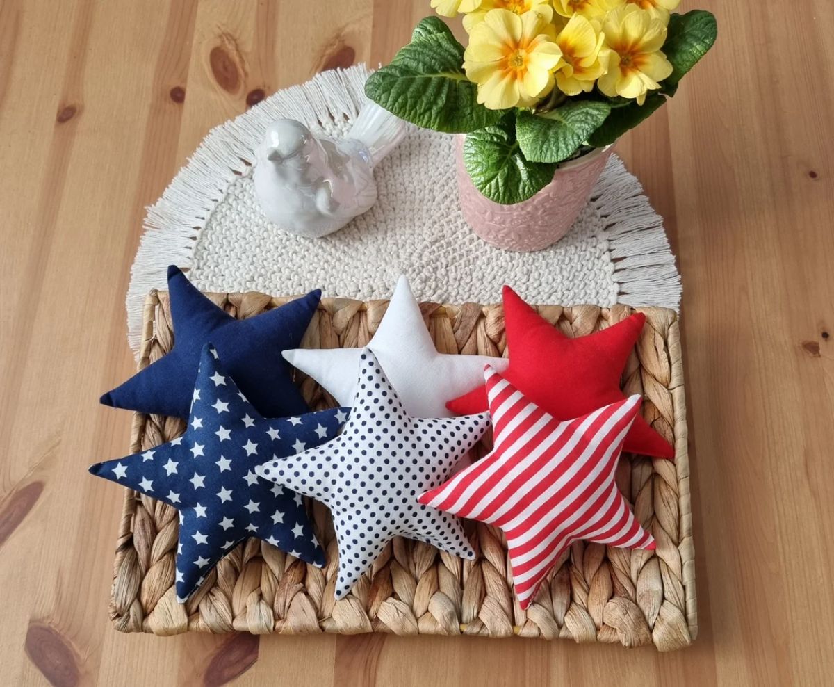 Stuffed Fabric Stars