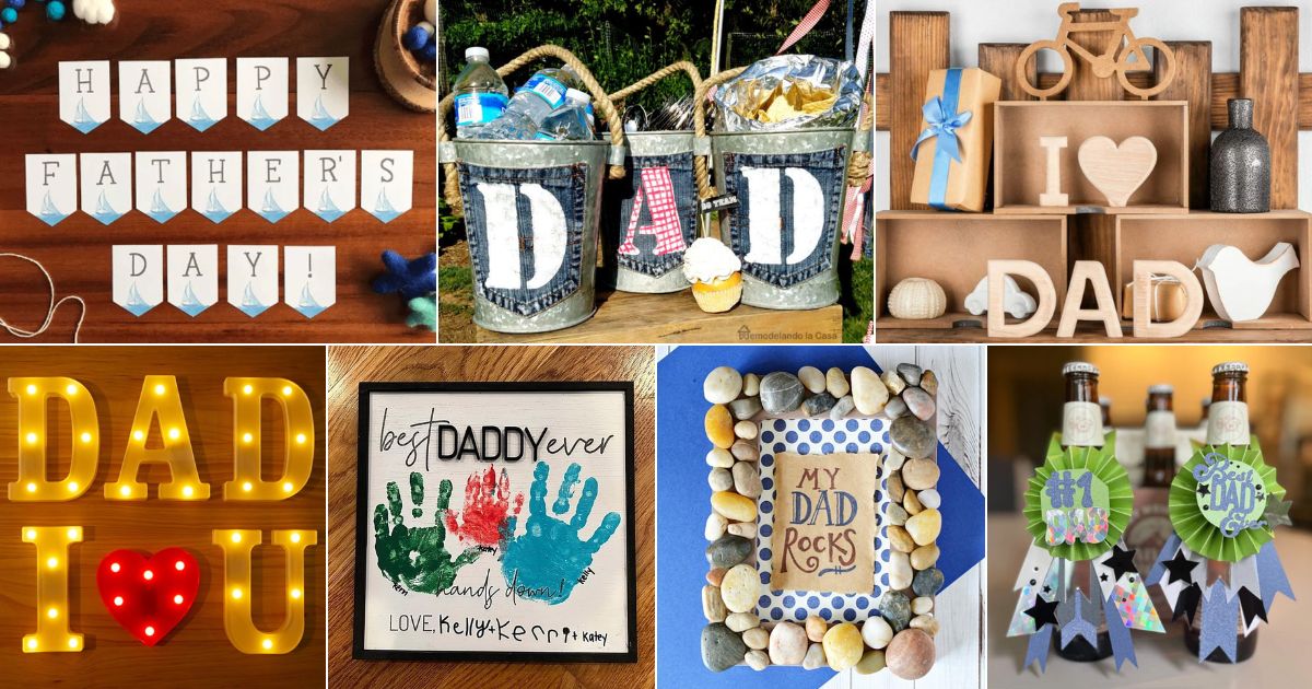 31 DIY Father's Day Decorations and Ideas facebook image.